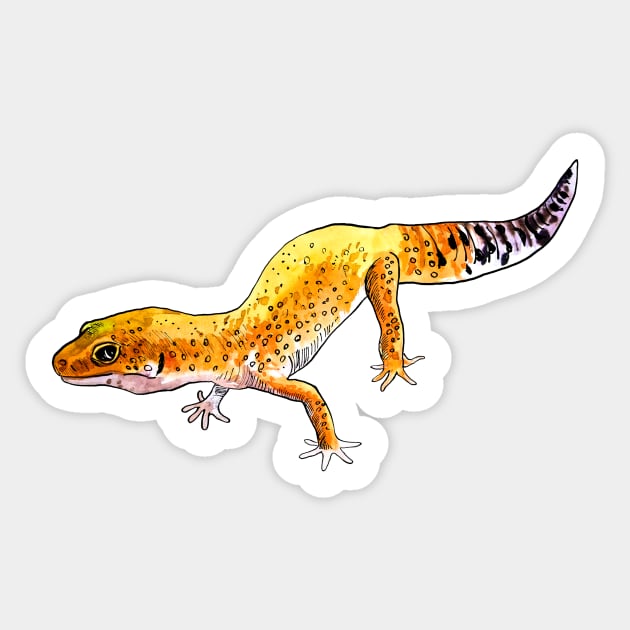 Gecko Sticker by VicaVeresk